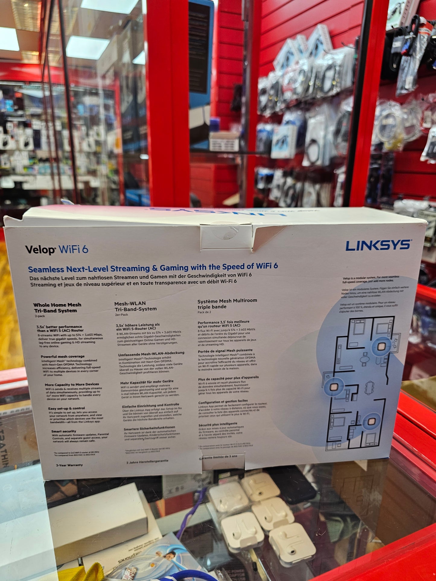 Linksys Velop WiFi 6 Whole Home Mesh Tri-Band System 2 Pack MX8400