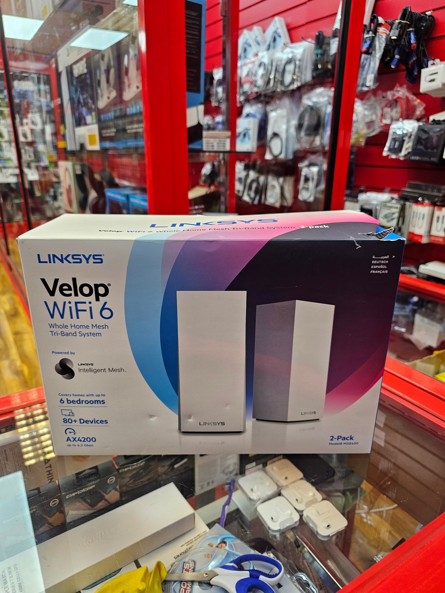 Linksys Velop WiFi 6 Whole Home Mesh Tri-Band System 2 Pack MX8400