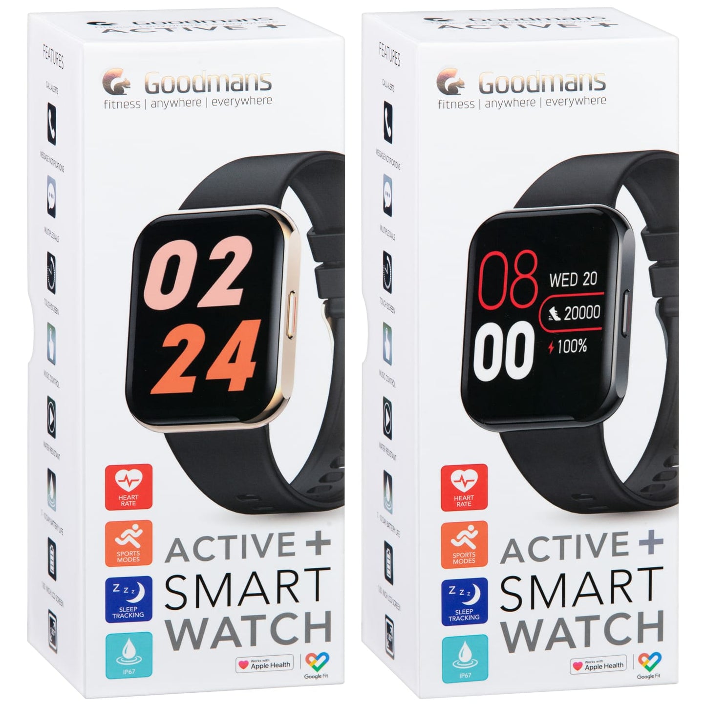 Goodmans Active+ Smartwatch Fitness Tracker - Gadgo