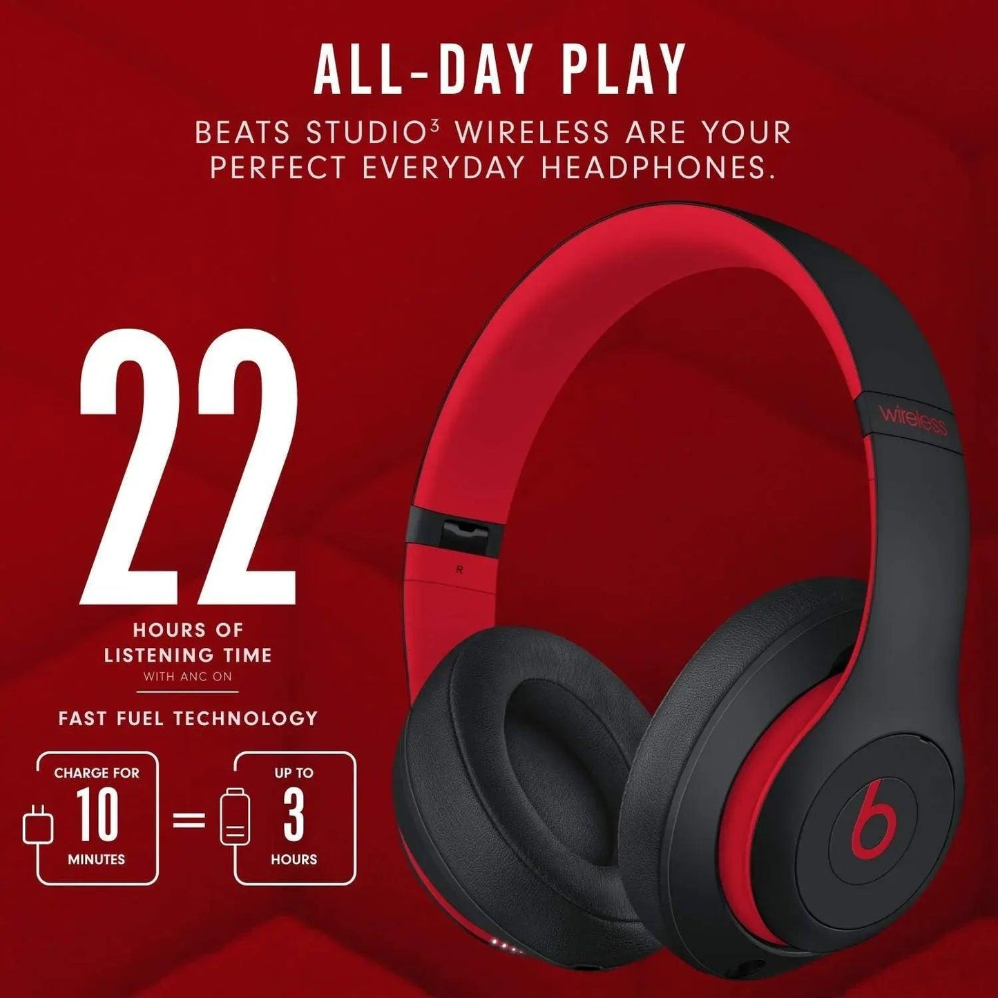 Beats Studio3 Wireless Noise Cancelling Over-Ear Headphones - Gadgo