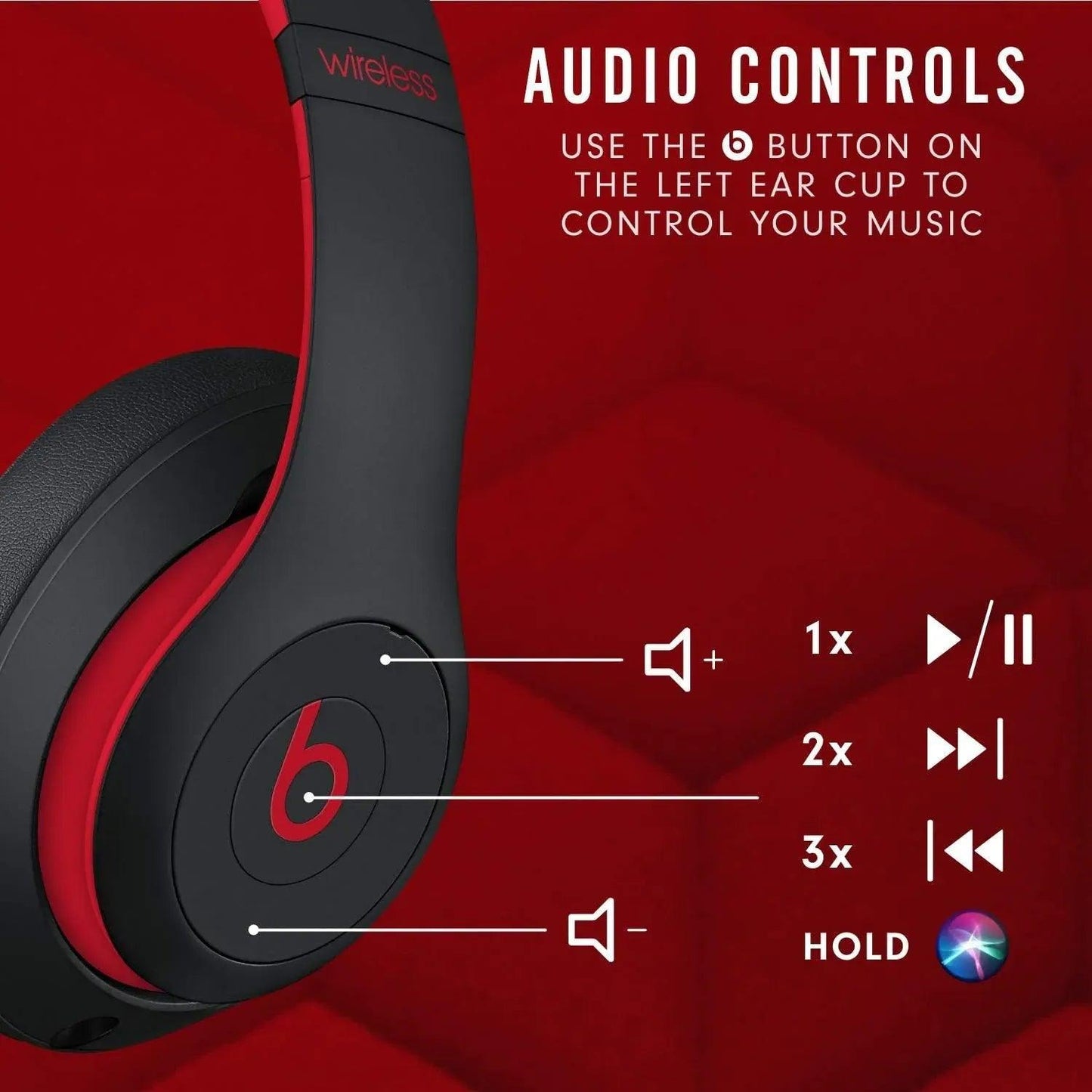 Beats Studio3 Wireless Noise Cancelling Over-Ear Headphones - Gadgo