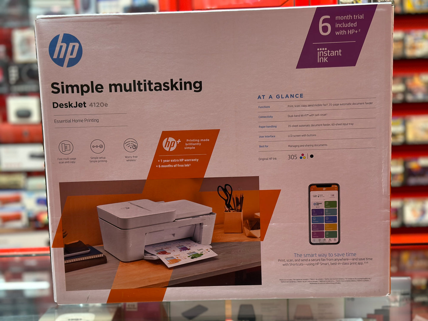 HP DeskJet 4120e HP+ All-in-One Printer with 6 months Instant Ink - Gadgo