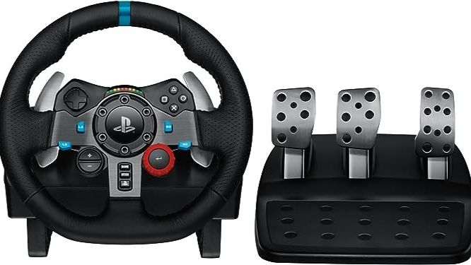 Logitech G29 Driving Force Racing Wheel and Floor Pedals PS5 PS4 PC - Gadgo