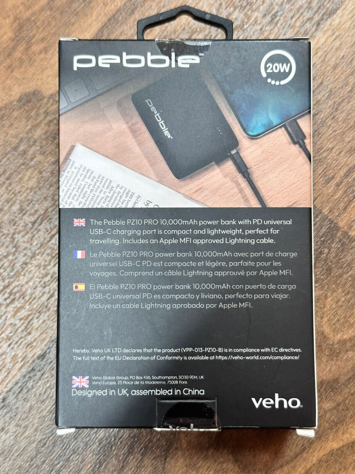 VEHO PEBBLE PZ10 PRO POWER BANK - 10,000mAh - Gadgo