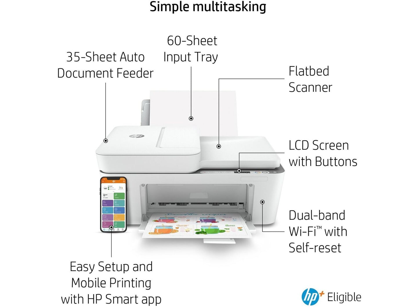 HP DeskJet 4120e HP+ All-in-One Printer with 6 months Instant Ink - Gadgo